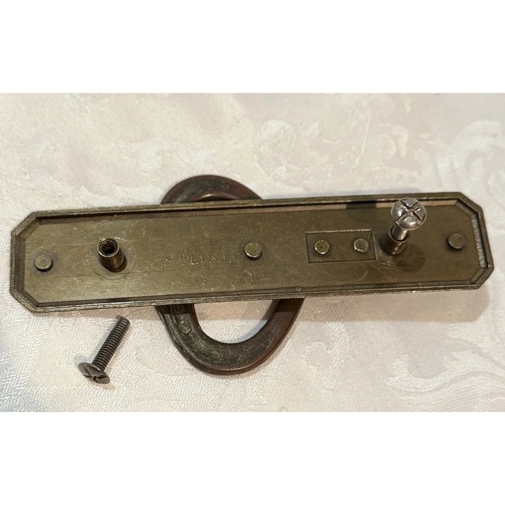 BPC Belwith vintage Arts Crafts/ Mission-style Hammered‎ vertical drop bail pull